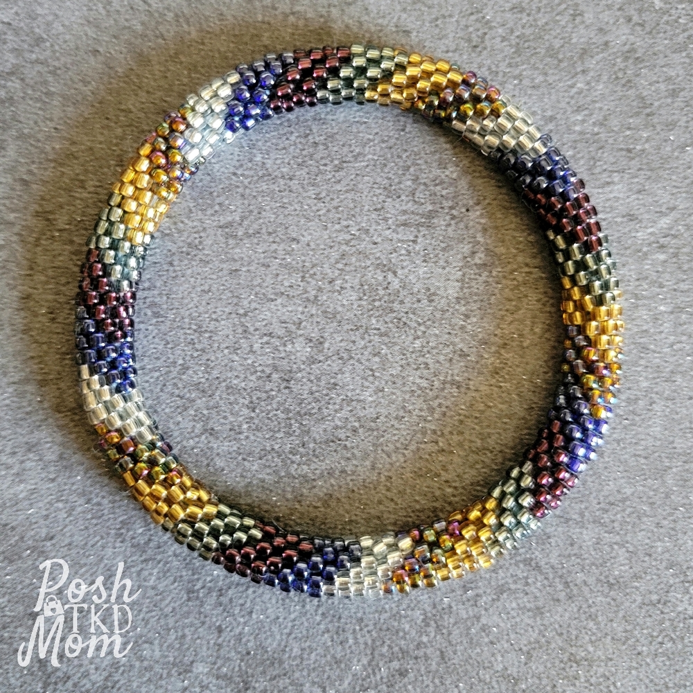 Glass Bead Bracelet (Fall Colors) - NWOT